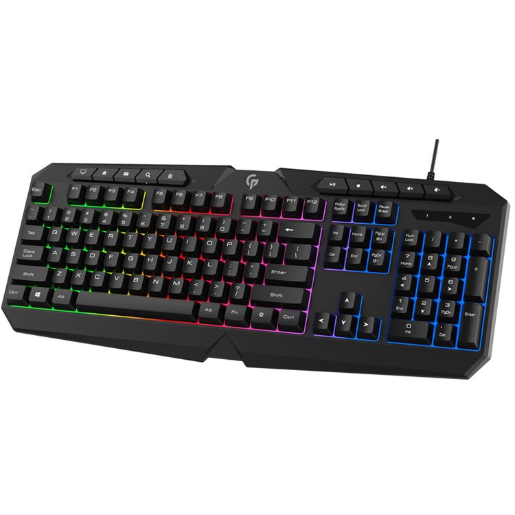 بورودو PDX215-BK مجموعة ألعاب ألتيميت 5 في 1 ، التخطيط: 104 مفتاح ، الولايات المتحدة + العربية ، ميكروفون متعدد الاتجاهات ، فأرة إضاءة RGB - أسود