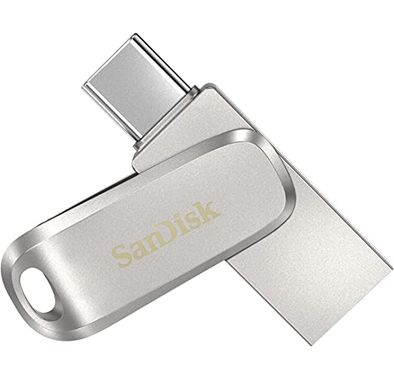SanDisk 128GB Ultra Dual Drive Luxe USB Type-C - SDDDC4-128G-G46, Silver