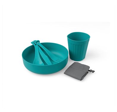 طقم Sea To Summit Deltalight Solo باللون الأزرق الهادئ (1 كوب/1 وعاء)، آمن للاستخدام في غسالة الأطباق - أزرق