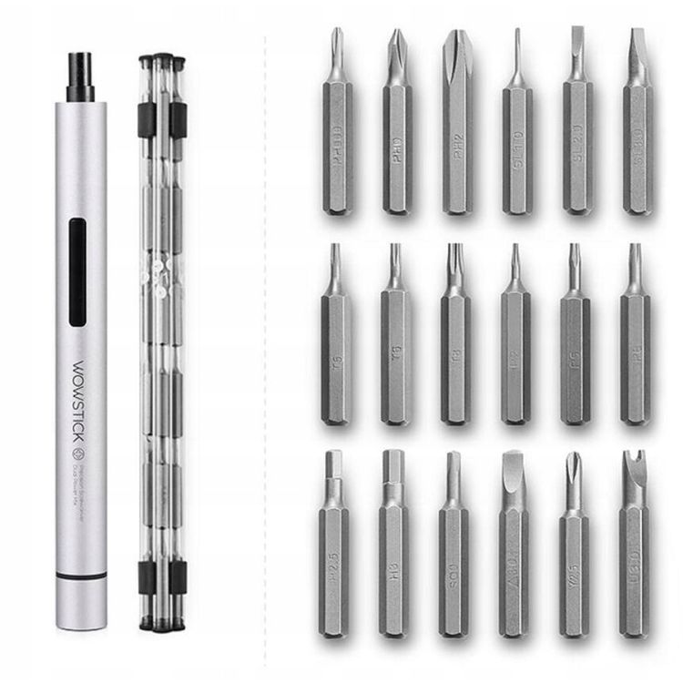 WOWSTICK TRY 1P 1010305 Cordless Electric Screwdriver Set - Silver