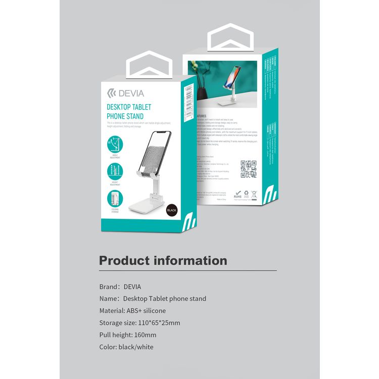 Devia Smart Series Multi-Function Folding Stand for Tablet & Laptop - Silver