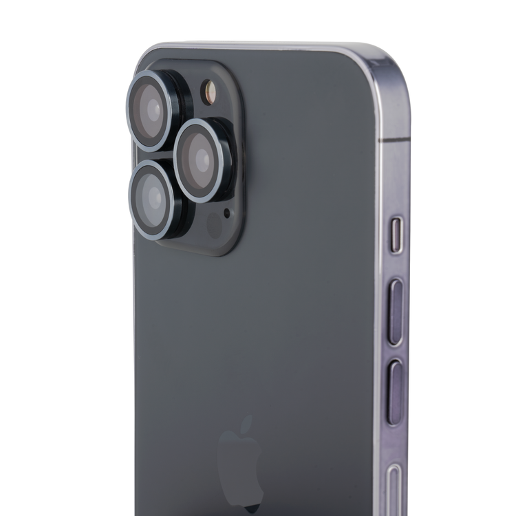 Devia Gemstone Lens Protector (3pcs) Compatible for iPhone 13 Pro Max (6.7")  Seamless Absorption, 360 Protection Lens, 9H Aluminum Alloy + Tempered Glass Lens Protector -Graphite