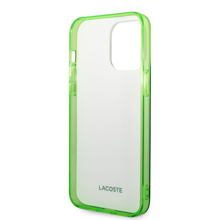 Lacoste Hard Case IML Double Layer & Dyed Bumper Lettrines Compatible with iPhone 14 Pro Max - Green