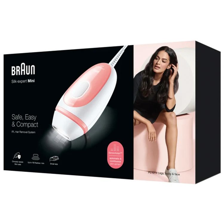 Braun Silk-expert Mini PL1014 IPL Hair Remover - White / Pink