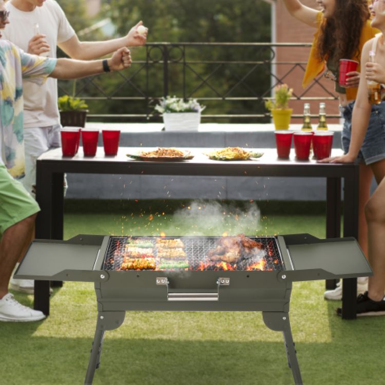 شواية فحم محمولة للتخييم من بورودو لايف ستايل/فرن كربون - أخضر