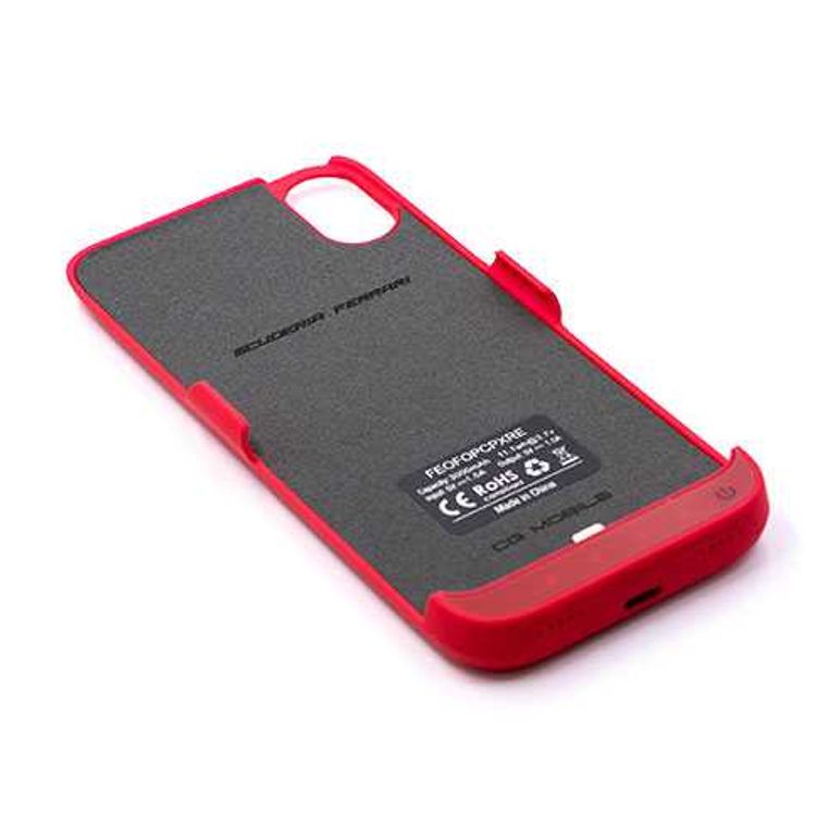 CG Mobile Ferrari Off Track Collection Power Case 3000mAh for iPhone X - Red