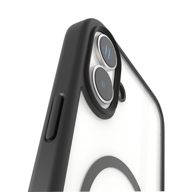 Levelo MagSafe Solo Case for iPhone 16 Plus, Clearview Technology, 3H Scratch Resistance, Hybrid Construction - Black 