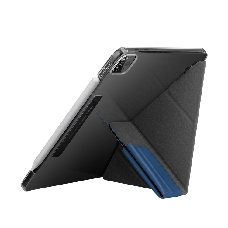 Viva Madrid Conver Case With Foldable Stand Clear Case with Integrated Apple Pencil Holder, Anti-Scratch, Shock-Absorption & Drop Protection Cover Blue - iPad Pro 11" (2021)