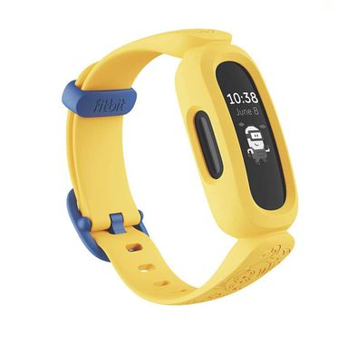 فيتبيت ايس 3 للياقة البدنية  سوار معصم مناسب للأطفال ، وجوه ساعة متحركة ، تتبع النشاط طوال اليوم ، مقاوم للسباحة ومقاوم للماء (50 مترًا) ، بطارية تدوم 8 أيام - اصفر/ اسود