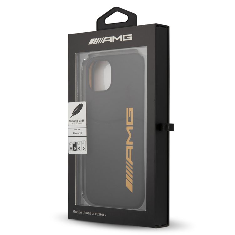 CG MOBILE AMG Liquid Silicone Case with Big Logo Compatible for iPhone 13 (6.1") Easy Access to All Ports, Shock-Absorption, Anti-Scratch, & Drop Protection