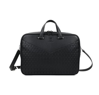 حافظة كمبيوتر محمول Levelo Luxe مقاس 16 بوصة، إغلاق آمن، تصميم مبطن، مساحة واسعة - أسود