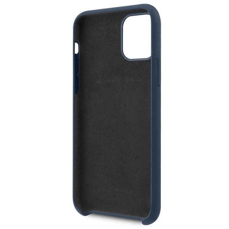 CG MOBILE Silicone Phone Case On Track & Stripes Compatible for iPhone 11 (6.1") Drop Protection Mobile Case Officially Licensed - Navy