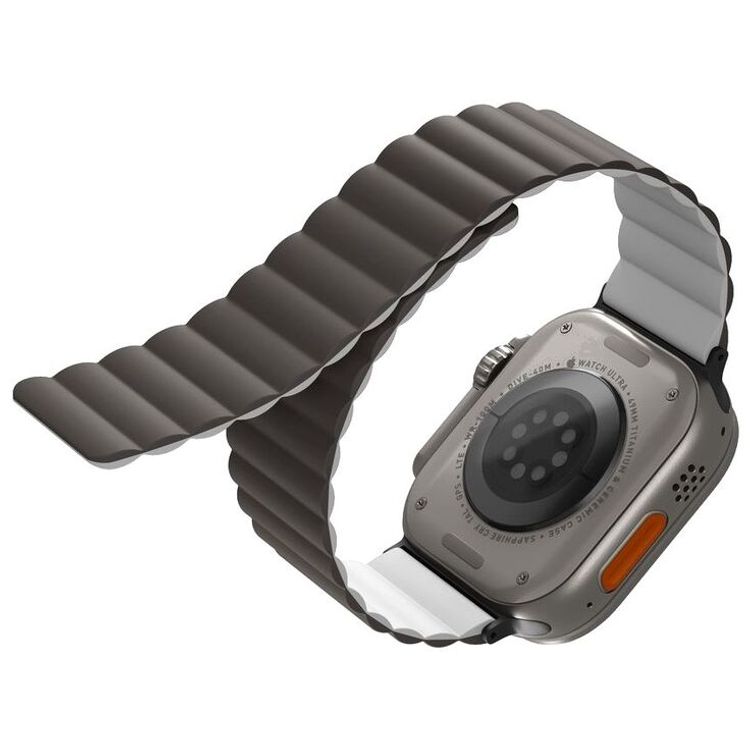 Uniq Revix Reversible Magnetic Strap for Apple Watch - Ash Grey /Dove White