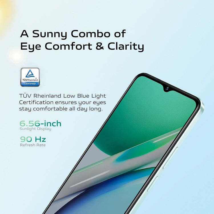 Xiaomi vivo Y18 TRA Version, 6.56", 6GB RAM, 128 Storage, 50MP, Dual SIM, Android 14, GSM, HSPA, LTE - Wave Aqua