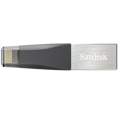 SanDisk 16 GB iXpand Mini Flash Drive for IPhones and IPads - SDIX40N-016G-GN6NN - Silver/Black