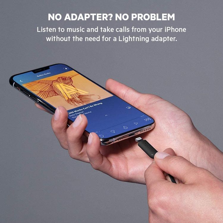 لايتنينج الى سماعات اذن من بيلكن G3H0001btBLK روك ستار سماعات اذن - أسود