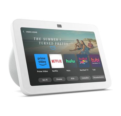  Amazon Echo Show 8 3rd Gen Smart Display with Spatial Audio, Smart Home Hub, Alexa Emergency Assist, 8 inches Screen Size, 13Mp Camera - Glacier White