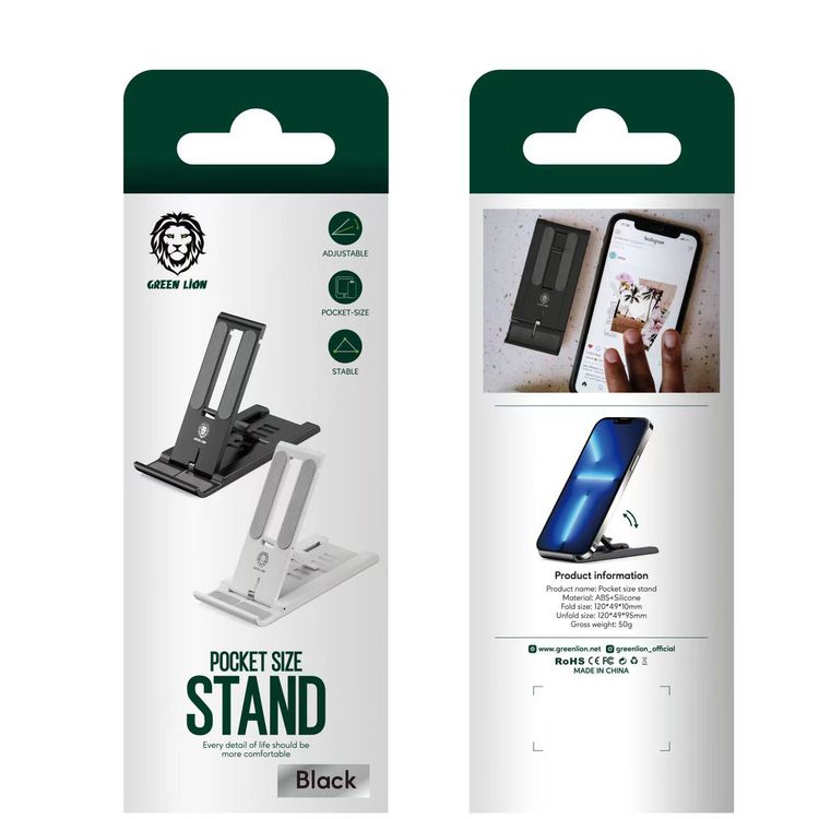 Green Lion Pocket Size Stand  - Black