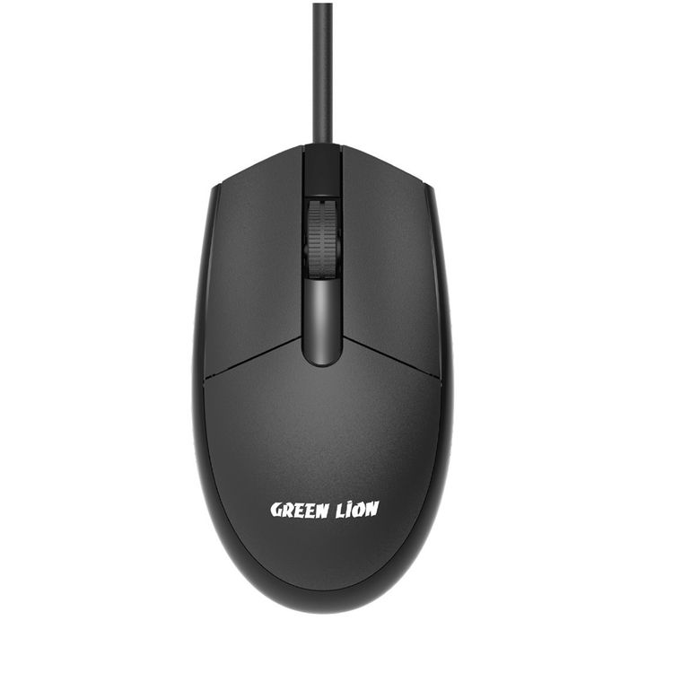 Green Lion GKM-100 Wired Keyboard and Mouse, Wide Compatibility, Durable Material, 1.5m Flexible Wire, Non-slip Base - Black