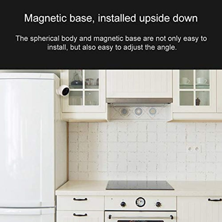 كاميرا مراقبة منزلية شاومي مي (حامل مغناطيسي) تجربة 170 درجة 1080 بكسل عالية الدقة بدقة 20 إطارًا في الثانية ، رؤية ليلية ، مقاومة للماء والغبار IP65