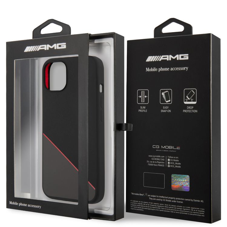 CG MOBILE AMG Liquid Silicone Two Tones Line Compatible for iPhone 13 Pro Max (6.7") Easy Access to All Ports, Shock-Absorption, Anti-Scratch, & Drop Protection Back Cover Suitable with Wireless Charging Officially Licensed