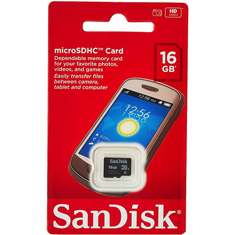 Sandisk 16GB MicroSDHC C4 Memory card - SDSDQM-016G-B35A - Black