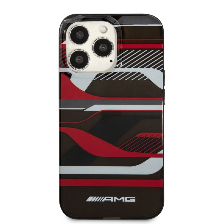 AMG AMHCP13X2EBOO PC/TPE Hard Case Compatible with iPhone 13 Pro Max - Orange/Black