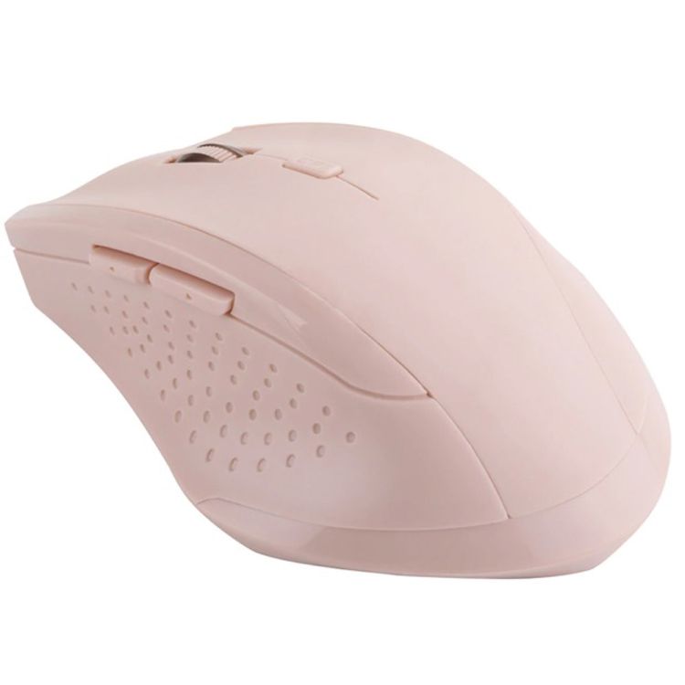 Powerology Ergonomic Wireless Mouse, Advanced Wireless Mouse for Mac, Ultrafast Scrolling - Pink