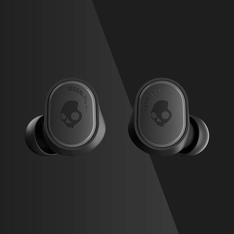 Skullcandy Sesh Evo True Wireless In-Ear Earphones with Call, 24-hours Battery Life, IP55 Sweat, Water and Dust Resistant, 3 EQ Modes (Music, Movie, Podcast) True Black