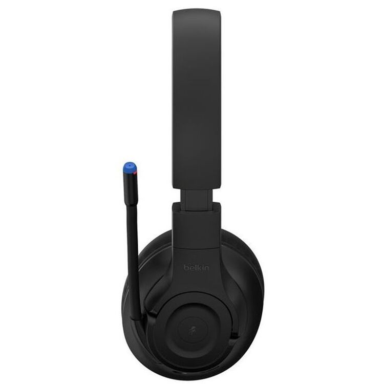 سماعة الرأس اللاسلكية القابلة للطي Belkin Soundform Inspire مع توافق عالمي، زر مادي لكتم صوت سماعة الرأس بسهولة، متوافقة مع الهواتف والأجهزة اللوحية وأجهزة الكمبيوتر المحمولة