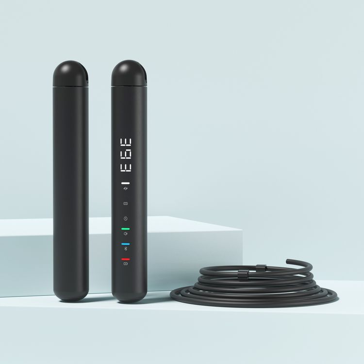 Porodo Lifestyle Smart Skipping Rope Real-Time Tracking & Feedback - Black