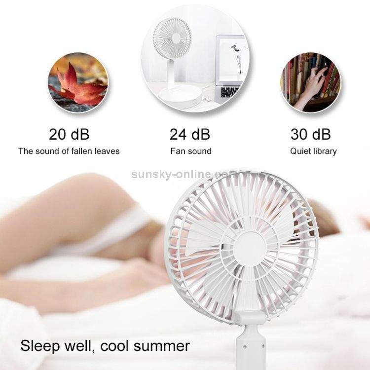 مروحة مرآة قابلة للطي A3 بقدرة 4500 مللي أمبير - أبيض