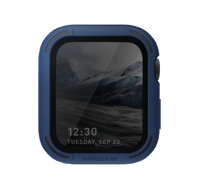 جراب واقي شاشة من فيفا مدريد فانجارد ستافيا متوافق مع ساعة ابل ، جراب واقٍ كامل من المصد ، جراب بديل مقاوم للصدمات ومضاد للخدش مقاس 42/44 مم أزرق