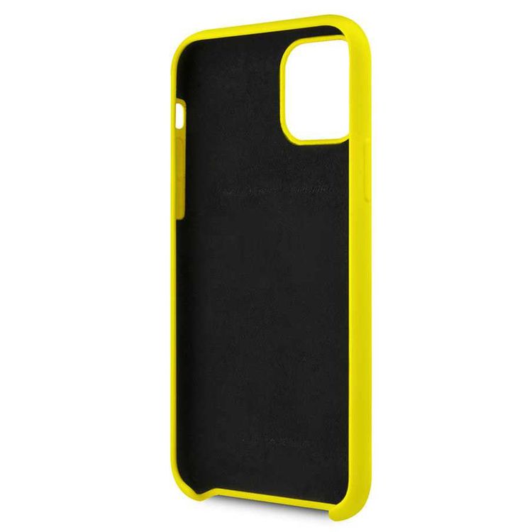 CG MOBILE Silicone Phone Case On Track & Stripes Compatible for iPhone 11 (6.1") Drop Protection Mobile Case Officially Licensed - Yellow
