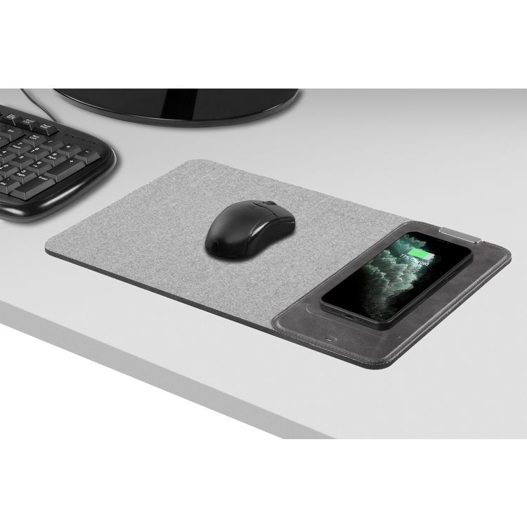 Powerology Rolled Up Qi Wireless Charging Mouse Pad 15W, Case-Friendly, Fast Wireless Charging Mouse Mat Compatible for 12/12 Pro/12 Pro Max/11/11 Pro/11 Pro Max