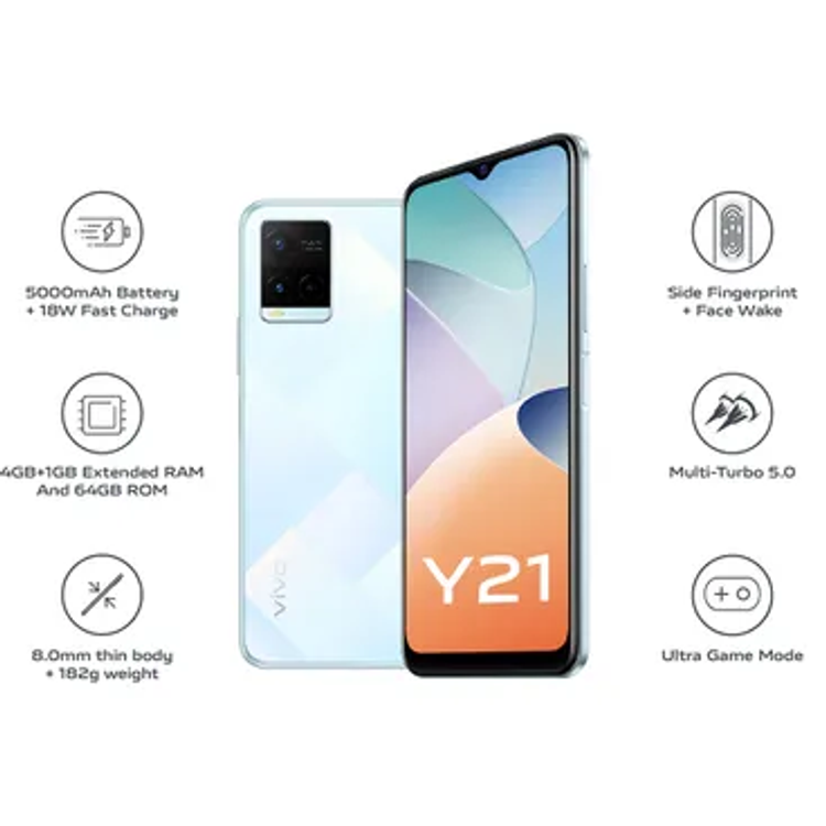 VIVO Y21 Dual Sim 4GB RAM 64 GB 4G LTE - Middle East Version