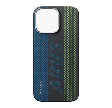 Pitaka Aries Tactile Woven Case for iPhone 16 Pro Max, MagSafe Compatibility, Slim & Lightweight, Secure Grip, Raised Edge Camera - Credit Card