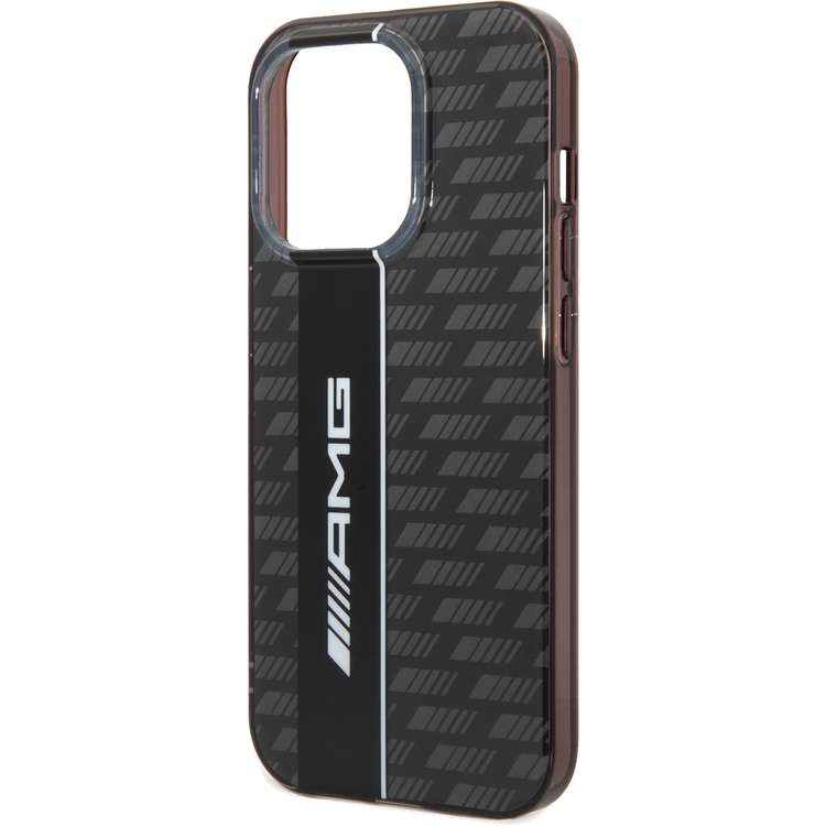 AMG Transparent Double Layer Case with Carbon Pattern II Anti-Explosion/Crystal Case iPhone 14 Pro Max Compatibility - Black