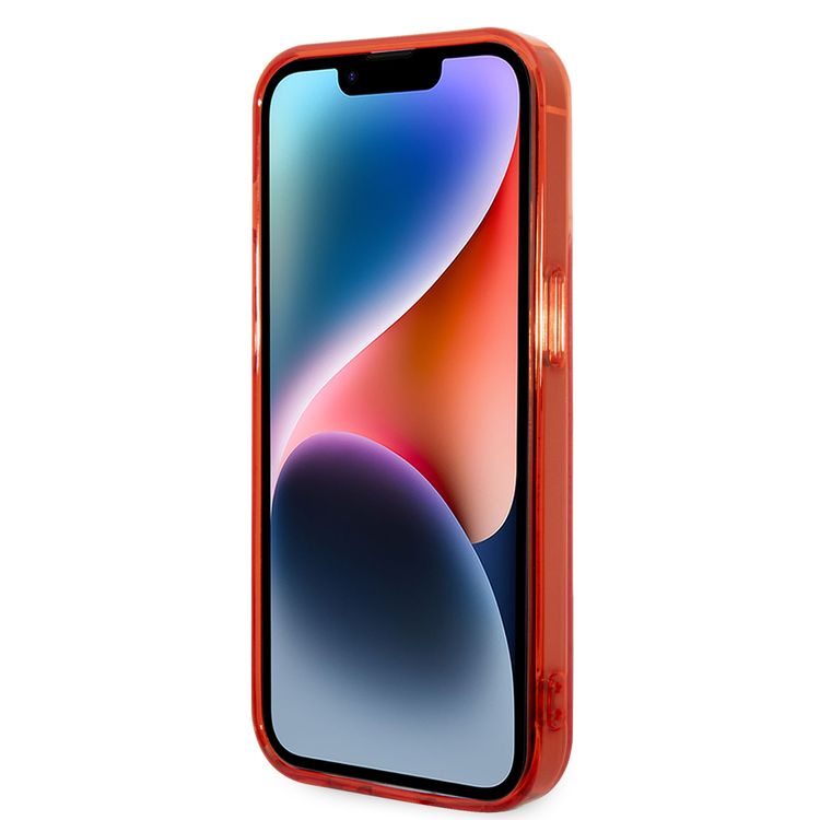 Lacoste Hard Case IML Double Layer & Dyed Bumper Lettrines Compatible with iPhone 14 Pro - Red