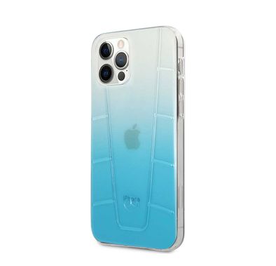 CG Mobile Mercedes-Benz Transparent Case Embossed 2 Compatible for iPhone 12 Pro Max(6.7") Shock & Scratch Resistant, Easy Access to All Ports, Drop Protection Back Cover Suitable with Wireless Chargers Officially Licensed - Blue Gradient