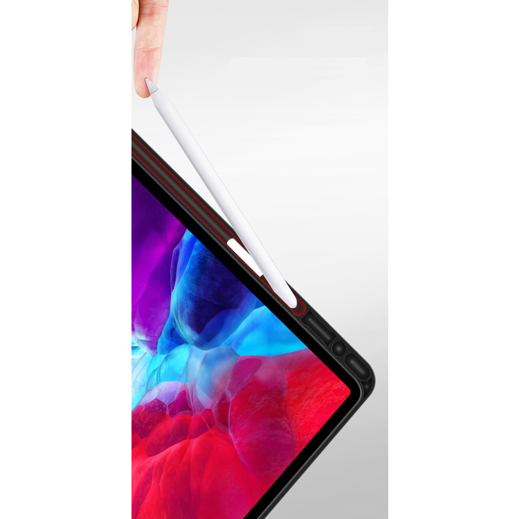 Green Lion Premium Leather Case with Detachable Wireless Keyboard ( English/Arabic ) & Pencil Slot, 360 Protection, Foldable Closing for Apple iPad Pro 12.9" 2020 - Black