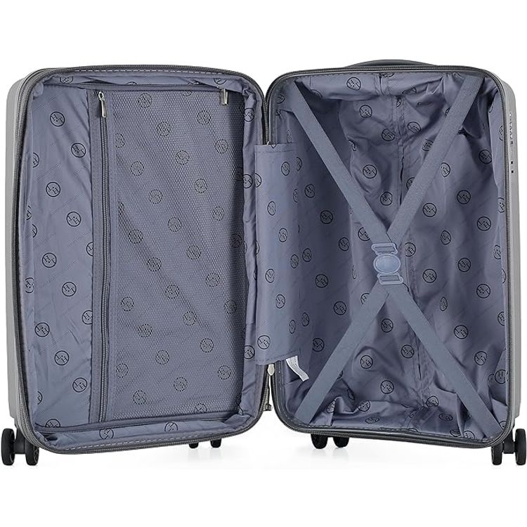 H.T Luggage Bag, Hard Case Polypropylene (PP) Material - Small/Gray