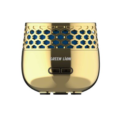 مبخرة بخور لوكس من جرين ليون، 2500 مللي أمبير، مدمجة ومحمولة، شحن من النوع C، وقت عمل 30 دقيقة، ضوء LED، مروحة توربو، وقت الشحن 2 ساعة - ذهبي