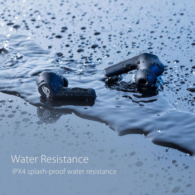 سماعات أذن ASUS ROG Cetra لاسلكية حقيقية للألعاب، إلغاء الضوضاء النشط، حجم السائق ١٠ مم، ٢٧ ساعة عمر البطارية، تحكم باللمس - أسود