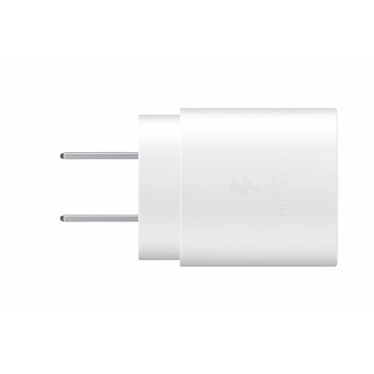 Samsung 25W PD USB-C Adapter 2 pin, Supports super fast charging with 25 watts  - White