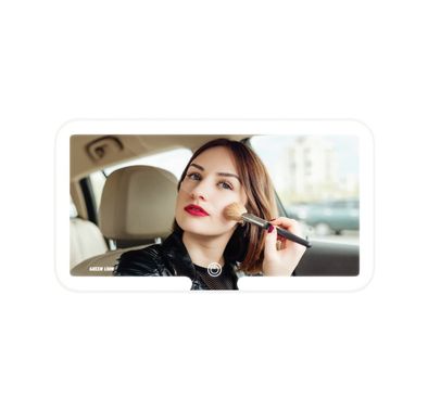 Green Lion GMR-48 Car Makeup Mirror, 600 mAh Battery Capacity, 2-3 Hours Charging Time, 5 Hours Working Time, 48 LED Beads, Easy Installation, Adjustable Brightness - Beige