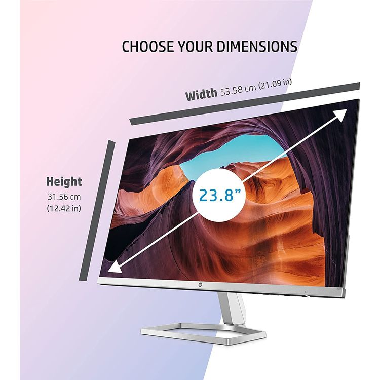 شاشة HP MF Full HD IPS - فضي أسود - 24 انش