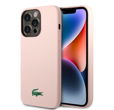 Lacoste iPhone 15 Pro Max For HC Magsafe Silicone Croc Logo - Pink