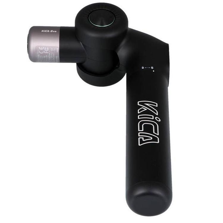 Kica Evo Massage Device with Extendable Handle, 6 Professional Massage Heads, 1600mAh Battery, Comfortable Powerful Vibration, 12mm Deep Stroke - Black