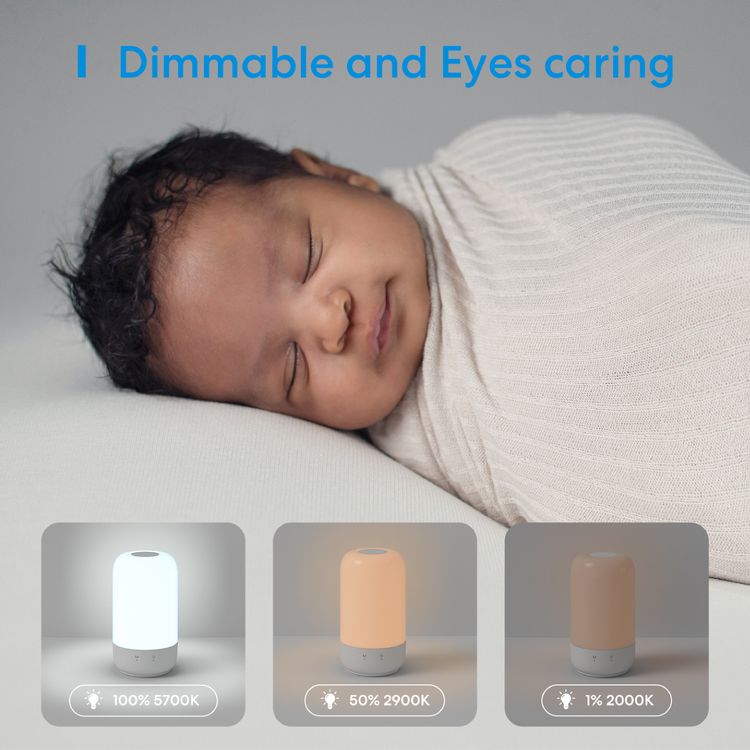 مصباح طاولة Meross Smart Wi-Fi المحيط مع مصابيح RGB - أبيض